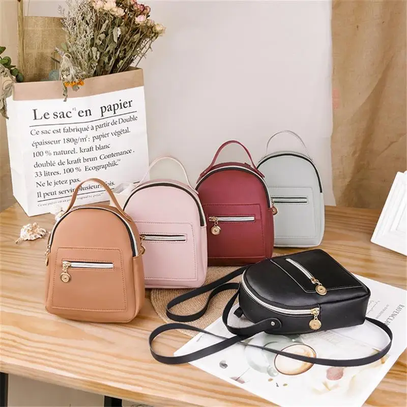 Women Small Backpack PU Leather Shoulder Bag For Teenage Girls Casual Daypack Small Bagpack Female School Backpack Mini stylish and comfortable backpacks