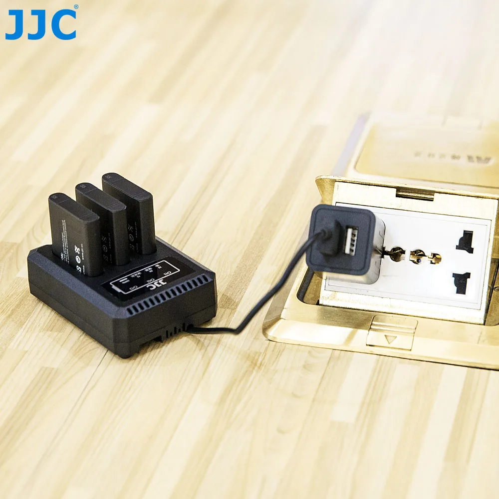 JJC USB мульти зарядное устройство для Ricoh DB-110/Olympus LI-90B/JJC B-DB110 Зарядка 3 батареи со светодиодный индикаторами кабель-удлинитель