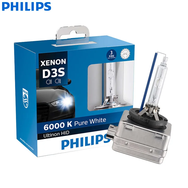 Philips Ultinon HID Xenon D1S D2S D2R D3S D4S WXX2 35W 6000K холодный белый светильник, ксеноновый головной светильник, автомобильные лампы - Испускаемый цвет: D3S