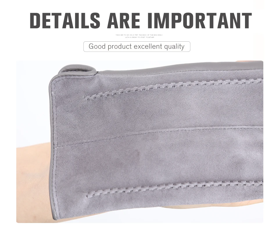 Colored Suede women's leather gloves,warm winter gloves,High-end leather gloves women,winter sheepskin women's gloves-2007