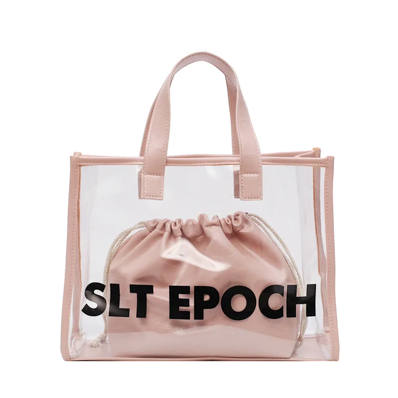 Transparent Bags Ladies Shoulder Bags for Women High Capacity Handbags PVC Clear Tote Bag