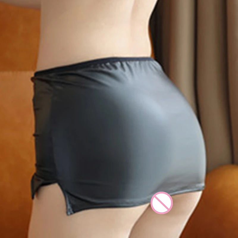 Женские сексуальные ПВХ латексные мини-юбки Порно Babydoll горячее белье для ночного клуба сексуальные костюмы искусственная кожа Сплит-юбка