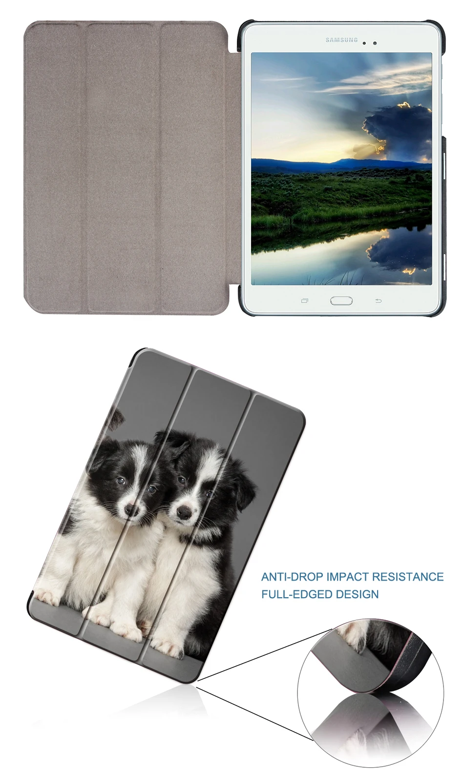 Чехол MTT с милой собачкой для samsung Galaxy Tab S2, 8,0 дюймов, из искусственной кожи, откидной смарт-чехол, чехол для планшета, 8 дюймов, SM-T710, T715, T713, T719