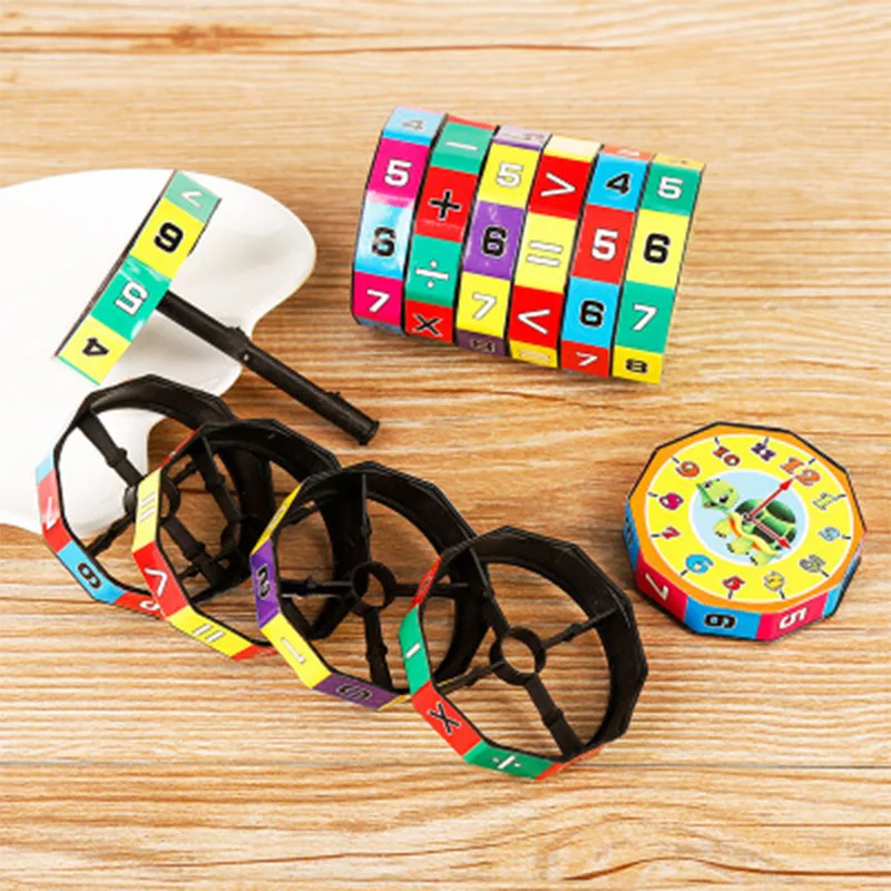 Детские магические математические цифры куб игрушки для детей игрушки головоломка сложение, вычитание, размножение, деление подарок для игры игрушки