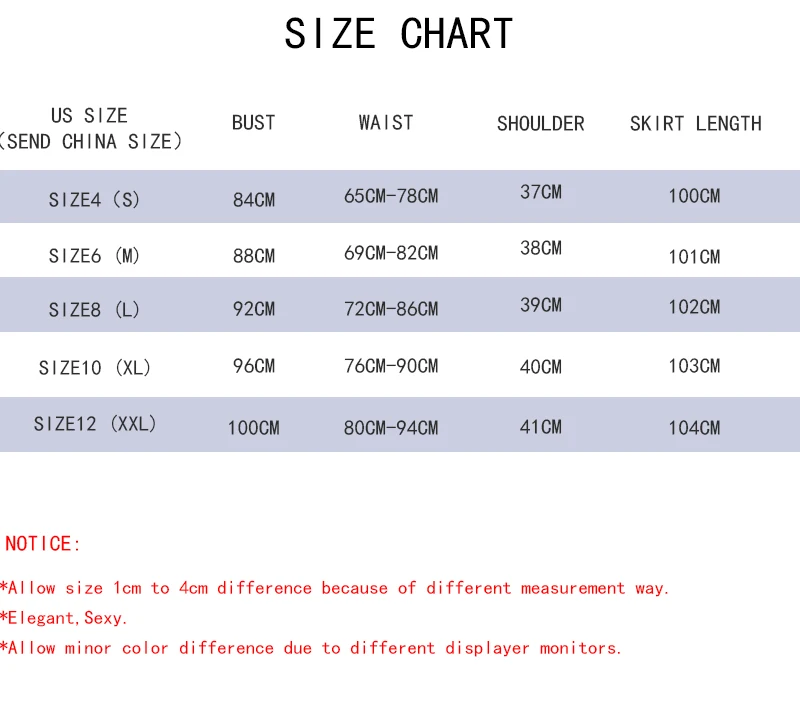 1845和L-1847 旗袍套装尺寸表