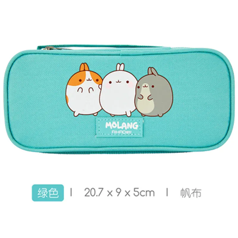 green 1Pcs Карандаш Чехол Bagm многофункциональный холст большой вместимости, сумка для мальчиков и девочек школьников хранения канцелярских принадлежностей 1 шт - Цвет: green 1Pcs