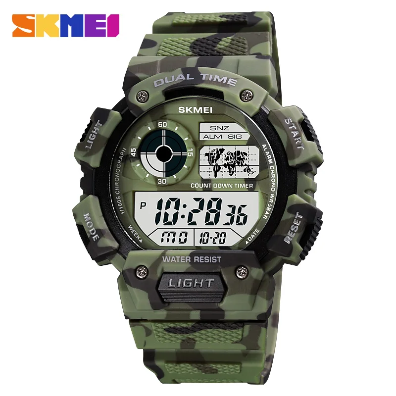 Luxury Mens Sports Watches SKMEI New Dual Time Digital Count Down Chrono Alarm Waterproof Clock Military Student Wristwatches 