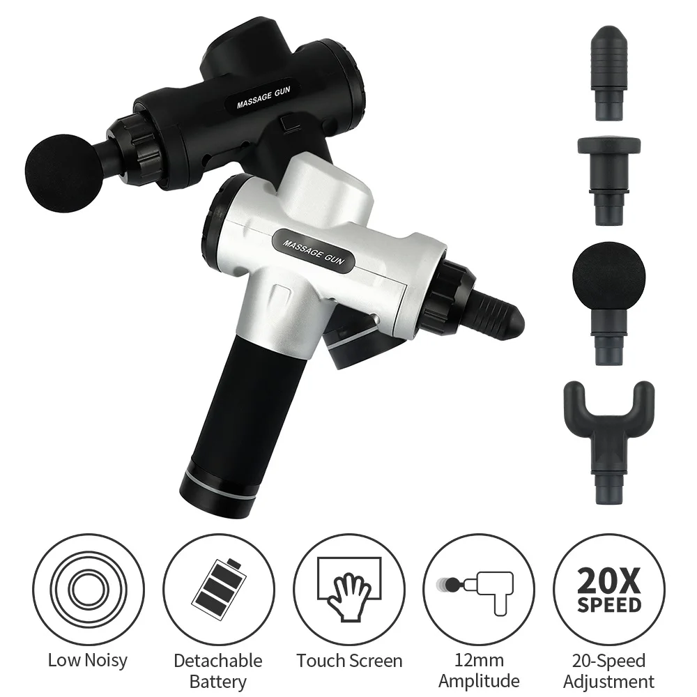 

20X Speed Therapy Massage Gun Deep Tussie Muscle Massager Training Sport Body Relaxation Slimming Shaping Pain Relief Machine