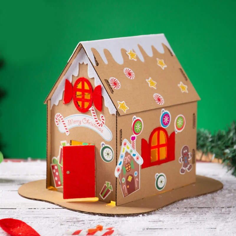 Sz паровой DIY Рождественский домик Сборная модель бумажная игрушка малыш Раннее Обучение подарок детский дом DIY Изготовление забавных детских игрушек