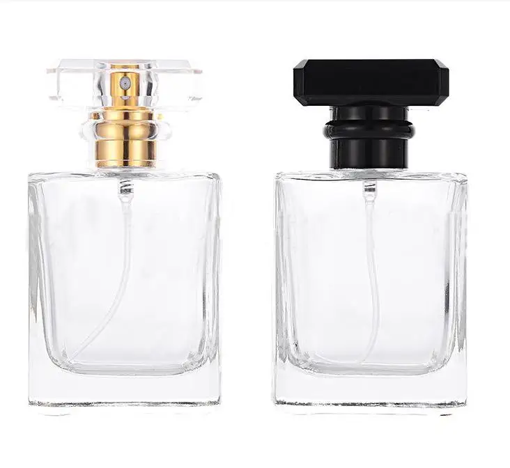 

High-Grade Crystal Empty Spray Perfume Bottles Big Capacity Clear Travel Glass Bottle 50ml For Cosmetics Perfume Make Up SN653