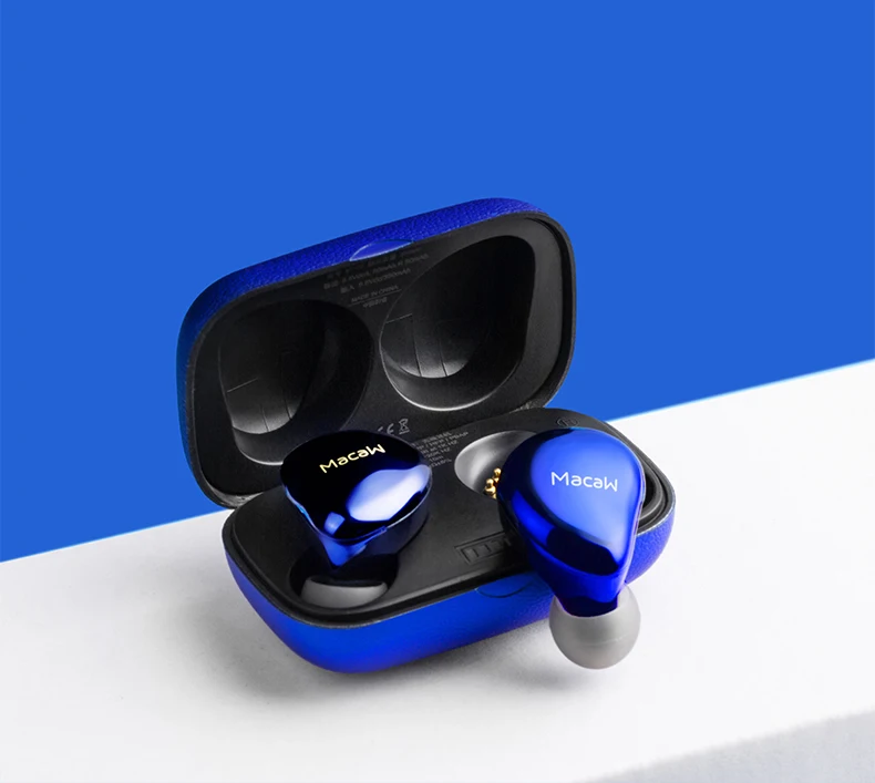 Blue Беспроводные Bluetooth 5,0 наушники Touch Two True беспроводные наушники громкой связи спортивные водонепроницаемые супер бас мини-гарнитуры с микрофоном - Цвет: Blue