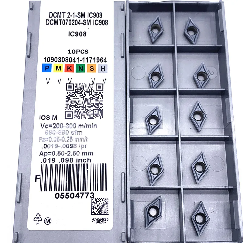 DCMT070204 DCMT070208 SM IC907 IC908 Carbide Inserts External Metal ...