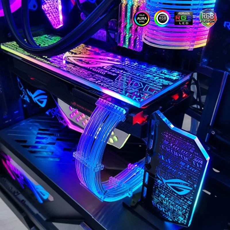 RGB панель стримерная лампа чехол для компьютера/PSU/ GPU AURA 12V/5V/цветная опционально с