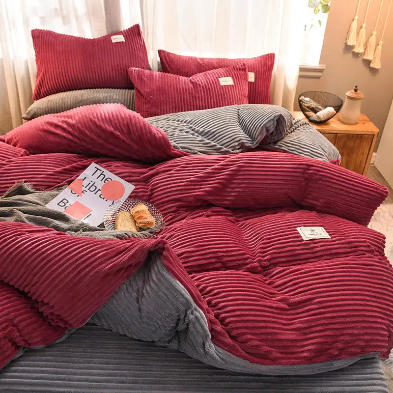 魔法绒酒红银灰81