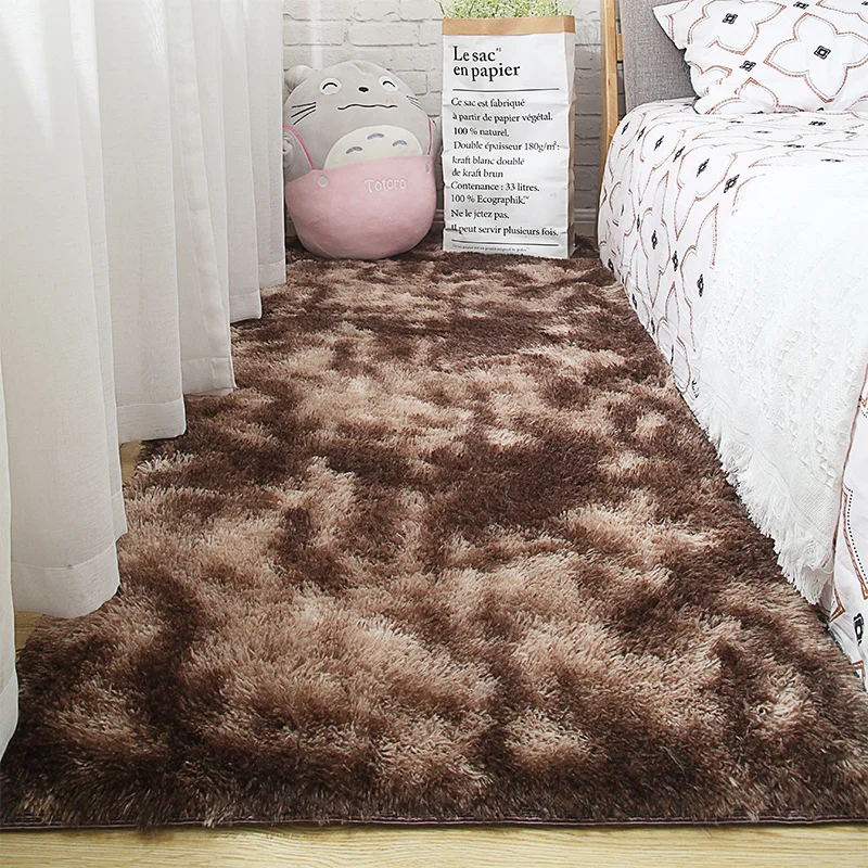 Living room carpet bedroom bedside mat simple modern gray household floor rug soft skin-friendly multi-zone use blanket
