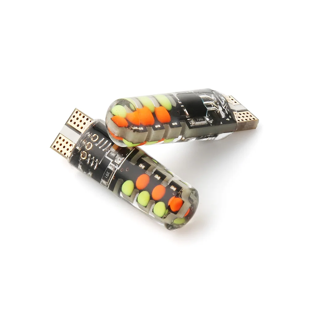 Led W5W T10 RGB габаритный свет универсальный автомобиль RGB COB 12SMDs красочные многорежимные автомобильные лампочки с пультом дистанционного управления