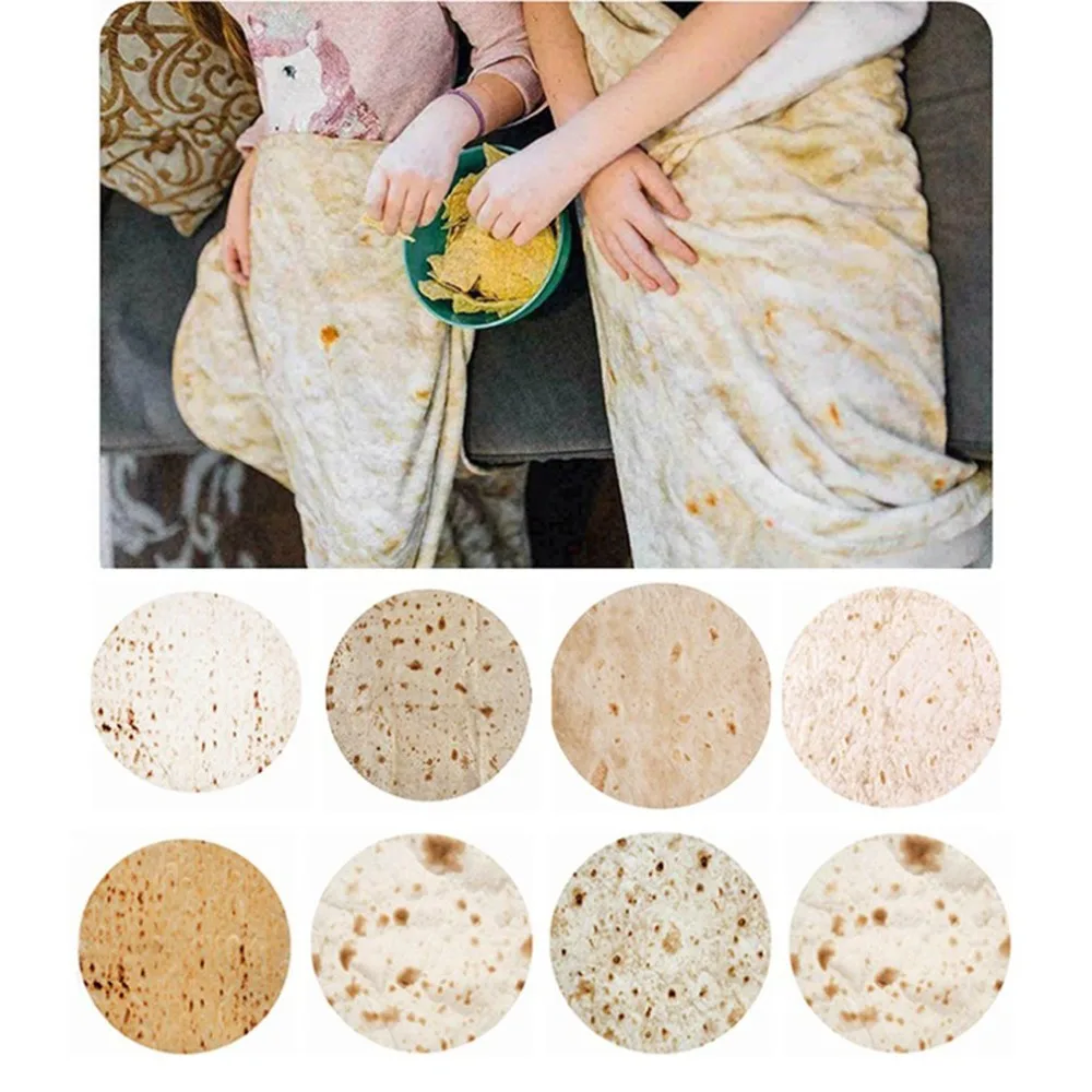Одеяло Tortilla, круглое одеяло, новинка, пищевое одеяло для взрослых, комфортное, переносное, прочное