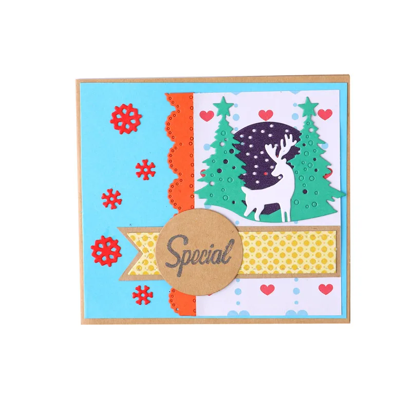 

GJCraft deer and tree metal cutting die for embossed stencil scrapbook craft die DIY die cut card decoratio die cuts