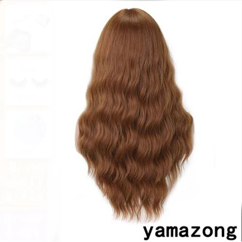 P12/613 MERISI HAIR 26" Long Water Wave Women Wigs with Bangs Red Blonde Black Heat Resistant Synthetic Wigs for Women African American - Цвет: P12/613