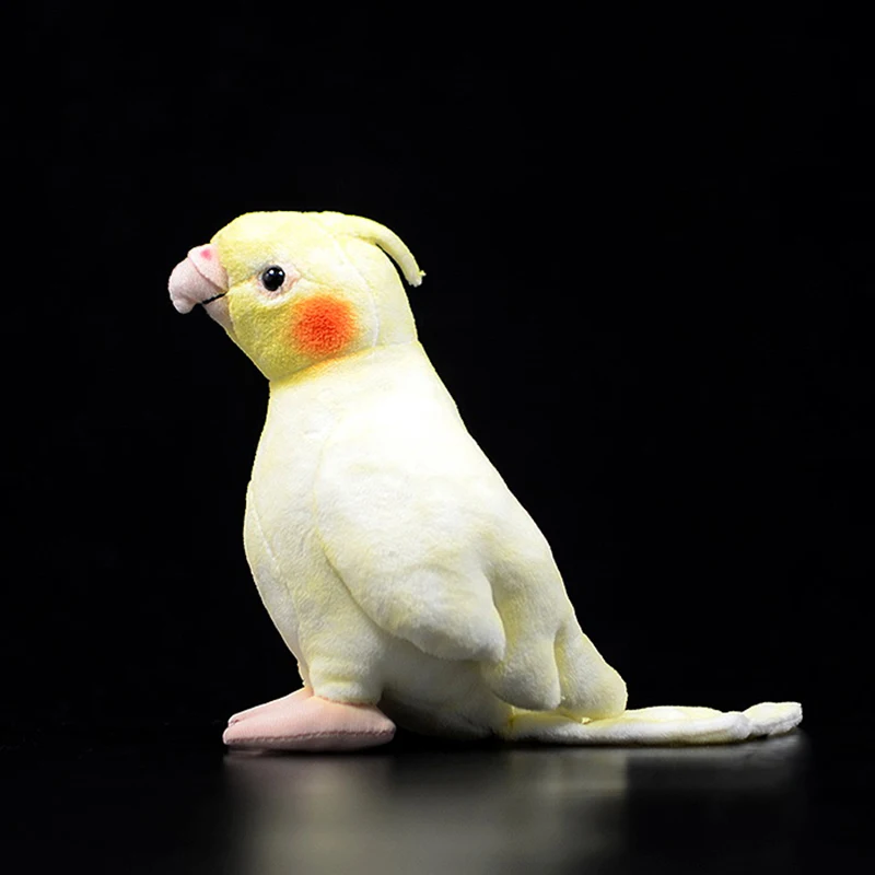 Реальная жизнь серый Cockatiel плюшевые игрушки 18 см маленький Экстра Мягкий реалистичный попугай Чучела Птицы Игрушки Животных Подарки для детей