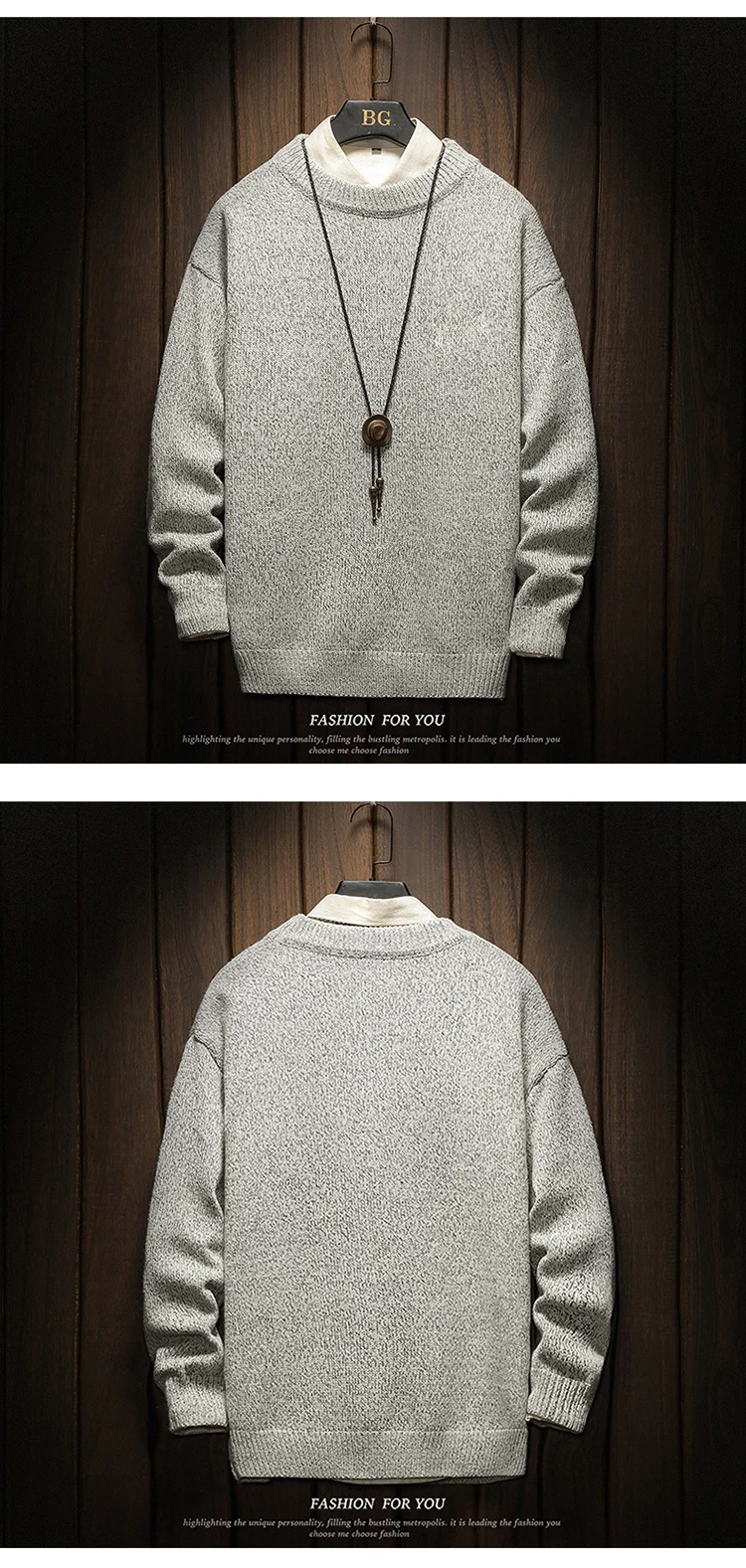 Вязаный мужской свитер, теплый модный однотонный Повседневный вязаный пуловер и свитер для мужчин, мужской свитер, одежда больших размеров