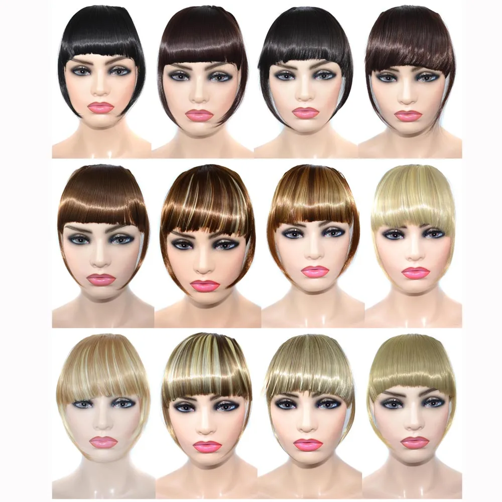 ZM hair 19 цветов на выбор искусственная челка с зажимом в челке наращивание волос