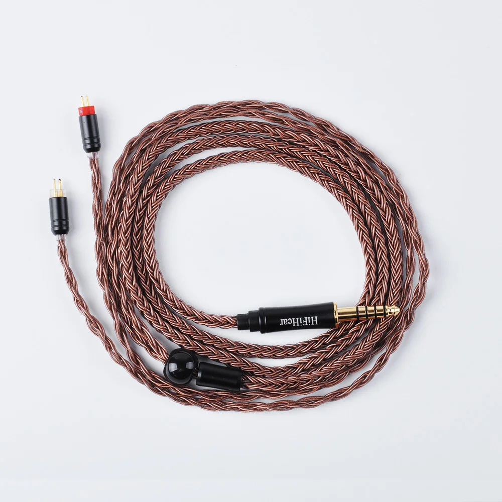 HIFIHEAR 16 Core посеребренный кабель 2,5/3,5/4,4 мм сбалансированный кабель для обновления наушников с MMCX/2Pin для плотным верхним ворсом KZ ZST AS10 CCA HQ8 лампа указателя
