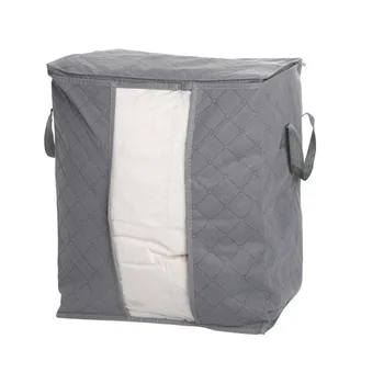 

Large Foldable Storage Bag Organizer Clothes Storage Container for Blanket Comforter Clothing Bedding with Handle Clear Windows