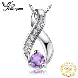 JewelryPalace ювелирные украшения серебряный кулон Цепочки и ожерелья 0.3ct натуральная Amethys натуральная стерлингового серебра 925 девушка как