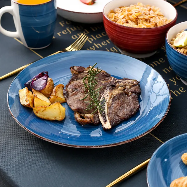 Vancasso Bella-M 20 Darabos Porcelán Étkészlet 4*Vacsora Tányérral, Desszert Tányér, Leves Tál, Bögre Szett 4 Személyes Számára - Image 2