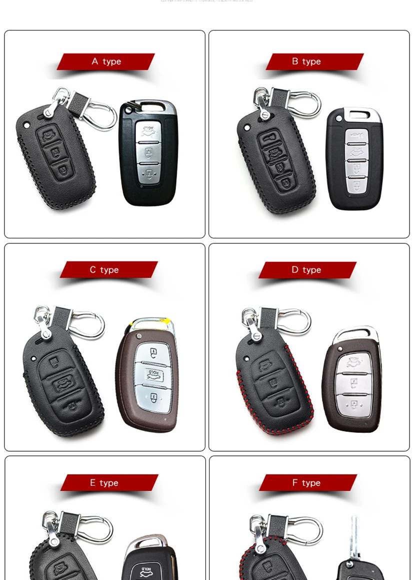 Кожаный чехол для ключей автомобиля для hyundai I20 I30 I40 IX20 IX25 IX35 IX30 IX45 Tucson Verna Solaris Elantra Accent i45 New Santafe