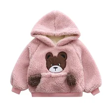 Зимний свитер для девочек; Новинка; Корейская версия; бархатная плотная теплая суперимпортная хипстерская красная рубашка для маленьких девочек