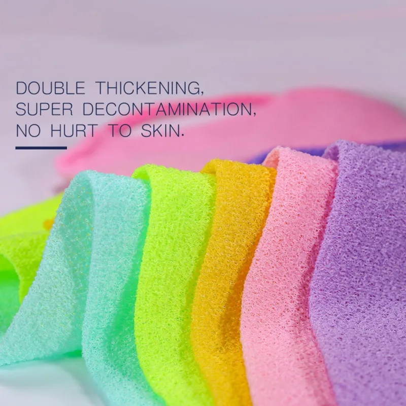 Bath Shower Body Washing Clean Exfoliate Puff Scrub Cloth Towel Cloth Scrubber Soap Bubble For The Bath Like Loofah NEW
