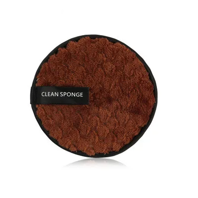 Brown 3 шт. салфетки из микрофибры, спонж для снятия макияжа лица, очищающее полотенце для лица, многоразовое хлопковое Двухслойное очищающее полотенце для ногтей - Цвет: Brown