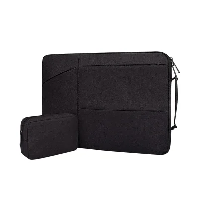 Black sets Чехол с рукавом, сумка, сумка 14 15,6 дюймов для Macbook air 13 pro 11 12 15, сумка для ноутбука Xiaomi Asus lenovo, портативный чехол для ноутбука - Цвет: Black sets