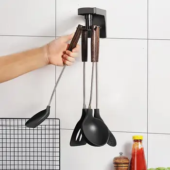 

Hook Punch-Free Retractable Rotating Hook Shelf Wall Rack Spatula Spoon Hanger Holder home Storage bathroom accessories крючки