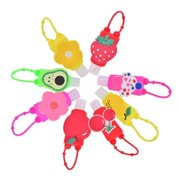 

1PC 30ml Cute Silicone Mini Hand Sanitizer Hand Gel Holder Portable Safe Gel Holder Travel Shampoo Soap Dispenser Bottle