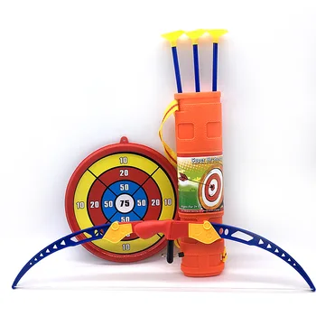 

[Funny] Shooting game Simulation Bow Arrow Plastic Soft Sucker Arrow with Target Set archery sprots Outdoor toys kids boy gift