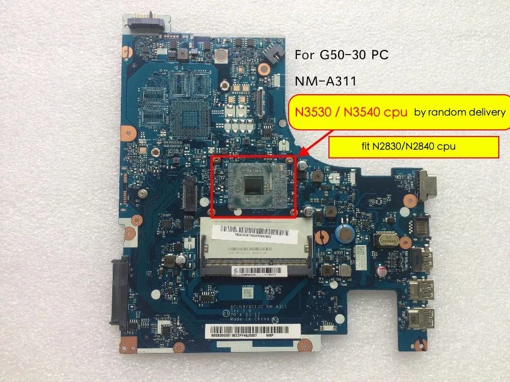 Материнская плата для ноутбука Lenovo G50-30 PC ACLU9 / ACLU0 NM-A311 | Компьютеры и офис