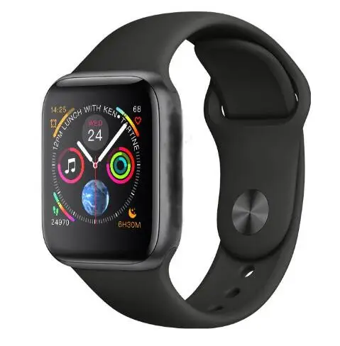 black Bluetooth смарт-часы IWO 8 1:1 смарт-часы 44 мм Casereloj inteligente для Apple iOS Android экг-шагомер сердечного ритма - Цвет: black