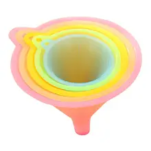 5 шт. пластиковая воронка конфетного цвета для кухни практичная Воронка для соевого соуса из пластика точность не протекает экологически