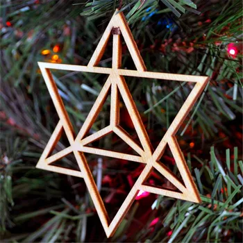 

New arrival Wooden Sacred Geometric Christmas Party Ornaments Flower of Life Energy Ornament Party Decoration Gifts Supplies