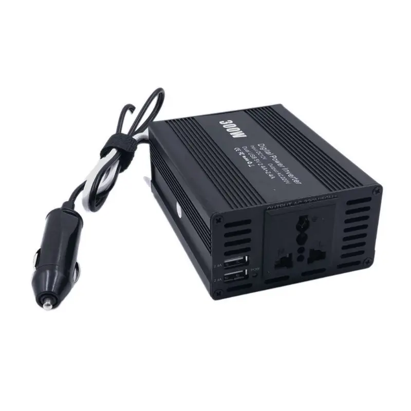 Автомобильный инвертор 300 Вт двойной USB DC12-AC110V/220 В адаптер зарядного устройства