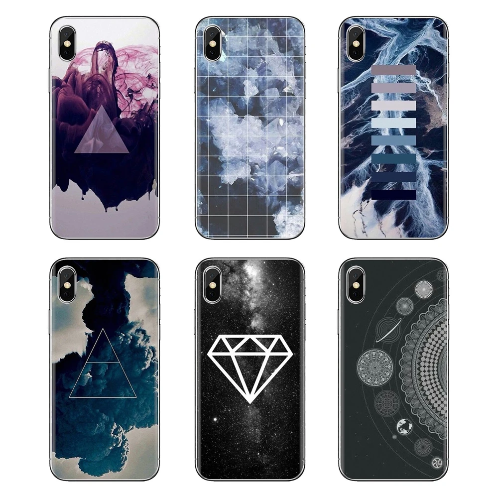 Transparent Soft Cases Covers Fashion Geometry For HTC One U11 U12 X9 M7 M8 A9 M9 M10 E9 Plus Desire 630 530 626 628 816 820 830 |