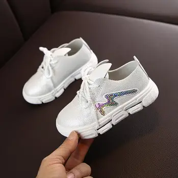 

New Spring Summer Fashion Girls Casual Shoes Girl Cute Sneakers Kids Breathable Flat Princess Shoes