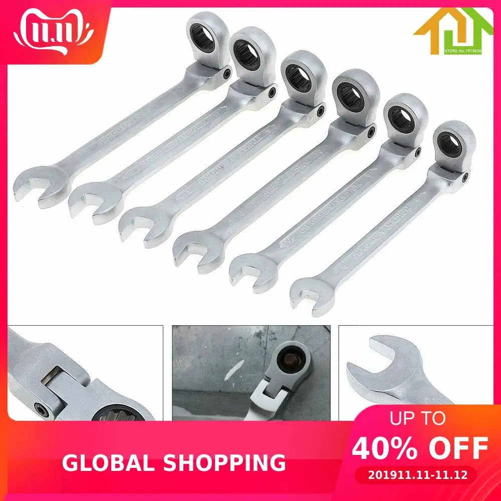 6 шт 8 мм 13 установка/обслуживание Регулируемый ключ Трещотка Набор