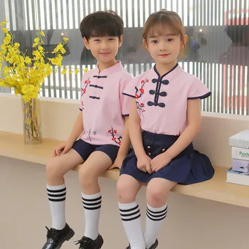 

Sailor School Uniform Estudiantes For Boys Girl Cosplay Dress Chinese traditional Pink Skirt Cotton Pleated Skirt Anime College
