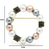 Wuli&baby Pearl Crystal Circle Brooches Women Round Flower Party Banquet Brooch Pins Gifts ► Photo 2/3