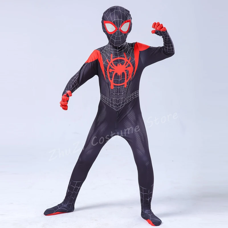 

high quality superhero Spiderman costume adult halloween costumes for kids child boys spandex zentai suit Carnival men