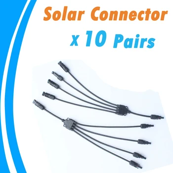

10 Pairs Solar Cable Electrical Connectors IP67 DC1000V 30A Wire Connector 4 Pin Male Female for PV System High Quality